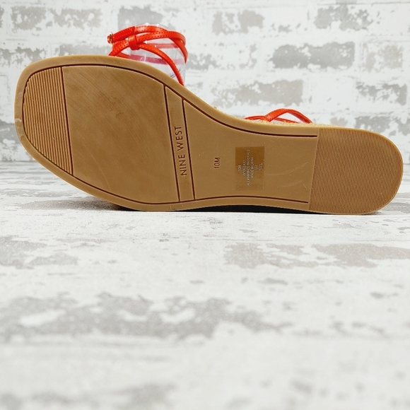 New Nine West Alexx3 Red Strappy Platform Wedge Sandals F802 - Picture 9 of 12